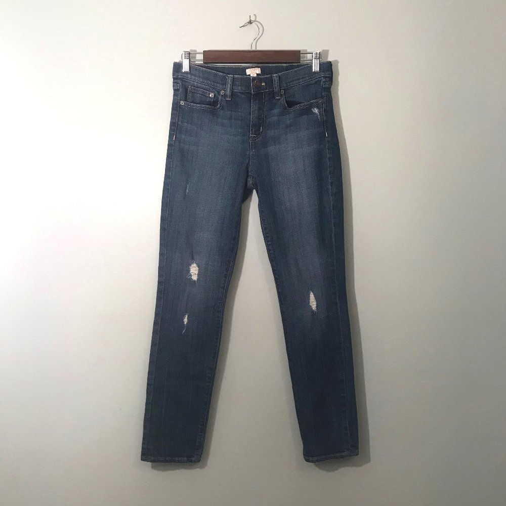 J. CREW Mid Rise Distressed Blue Jeans Size 28